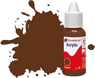 Humbrol Acrylic Paint - DB0160 No 160 German Camouflage Red - Matt (14 ml) - Model Craft Paint, Acrylic Paint for Models Such as Vehicles, Planes, Diecast Figures and More - Artist Modelling Paint