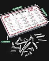 JatilEr 200 Stk Feder Zugfedern Sortiment, 20 Größen Edelstahl Druckfedern | Spannfeder Spiralfedern, Federn Metall Sortiment mit Box, Sprungfeder Set für Werkzeuge, Geräte, Handwerkzeuge, Auto – Ansicht 7
