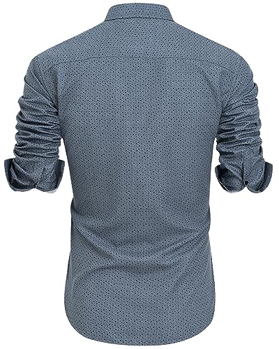 J.VER Men's Printed Dress Shirts Casual Long Sleeve Stylish Button Down Shirt2