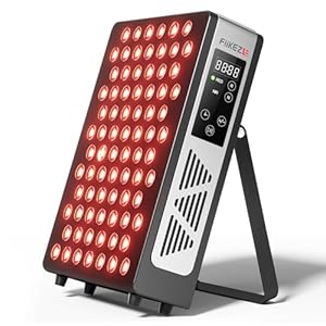 2026 Upgraded Red Light Therapy for Face and Body, 60 4-Chip LEDs 630nm-850nm Near Infrared Light Therapy Panel,Adjustable Brightness (20-100%),Time(5-30 min) Red Light Therapy for Home Office & Gym