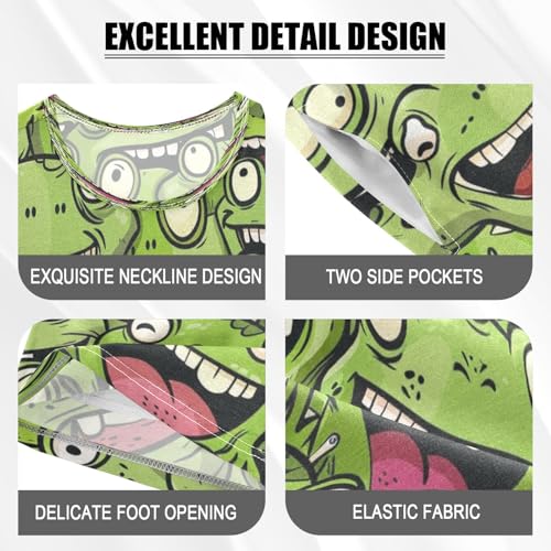 Astonishing Green Frog Kids Pjs Set Boys Girls Summer Short-Sleeve Sleepwear Pajamas 2PCS4