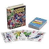 Ein wunderbares Geschenk zum Spieleabend, Geburtstag, Pokerrunde oder einfach so. In schickem Retro Comic Design. Offiziell lizenzierte Premium Spielkarten von Marvel.