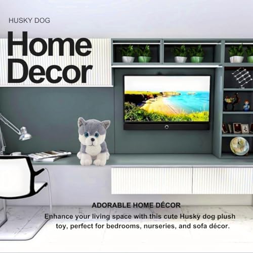 Image of Husky Dog Soft Toys | Super Plush Stuffed Animal for Kids, Boys & Girls | Adorable Ultra Soft & Cuddly Gift Toy for Birthday, Baby & Toddler | Realistic & Safe Plush Dog Toy