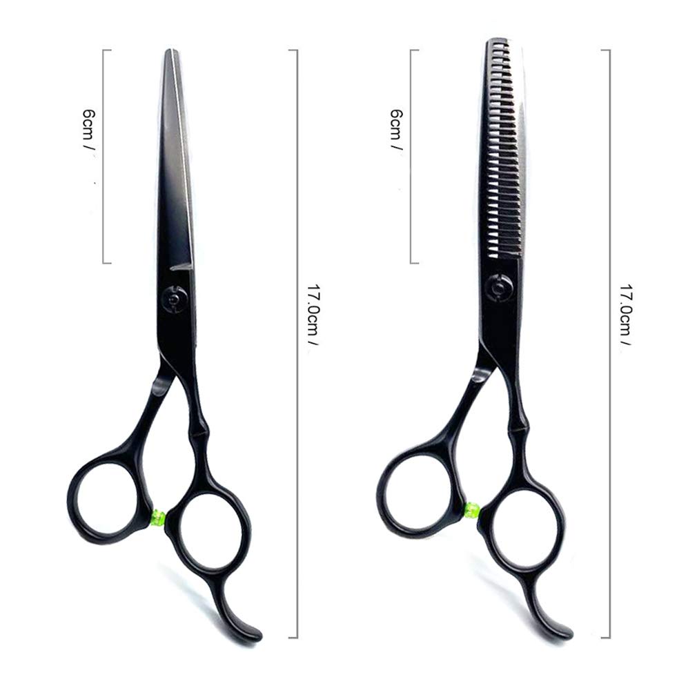 6,0 Pulgadas Tijeras De Peluquería Profesional Set, De Acero Inoxidable Tijeras De Peluquería (Plano De Corte Y Dientes Shear), para El Salón/Inicio/Peluquería