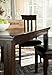 Signature Design by Ashley Haddigan Traditional Rectangular Dining Extension Table, Seats up to 8, Dark Brown