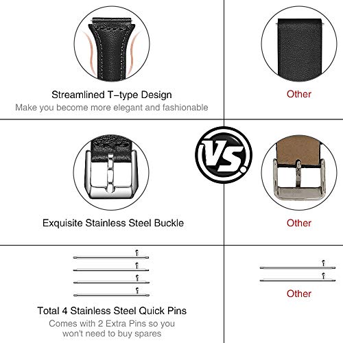 Joyozy Compatible With Samsung Galaxy Active 2 Watch Band 40Mm 44Mm, Genuine Leather Band For Galaxy Watch 5/4 40Mm 44Mm/Watch 5 Pro/Watch 4 Classic /Watch3 41Mm Woman Band Accessories Smartwatch #TOP3