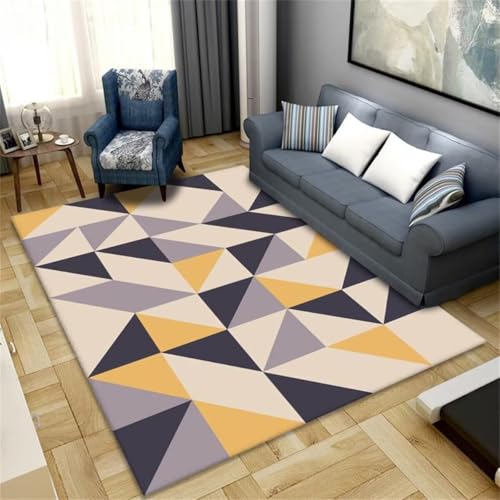 Tapis de bureau au design géométrique triangle moderne et texturé pour espace de travail