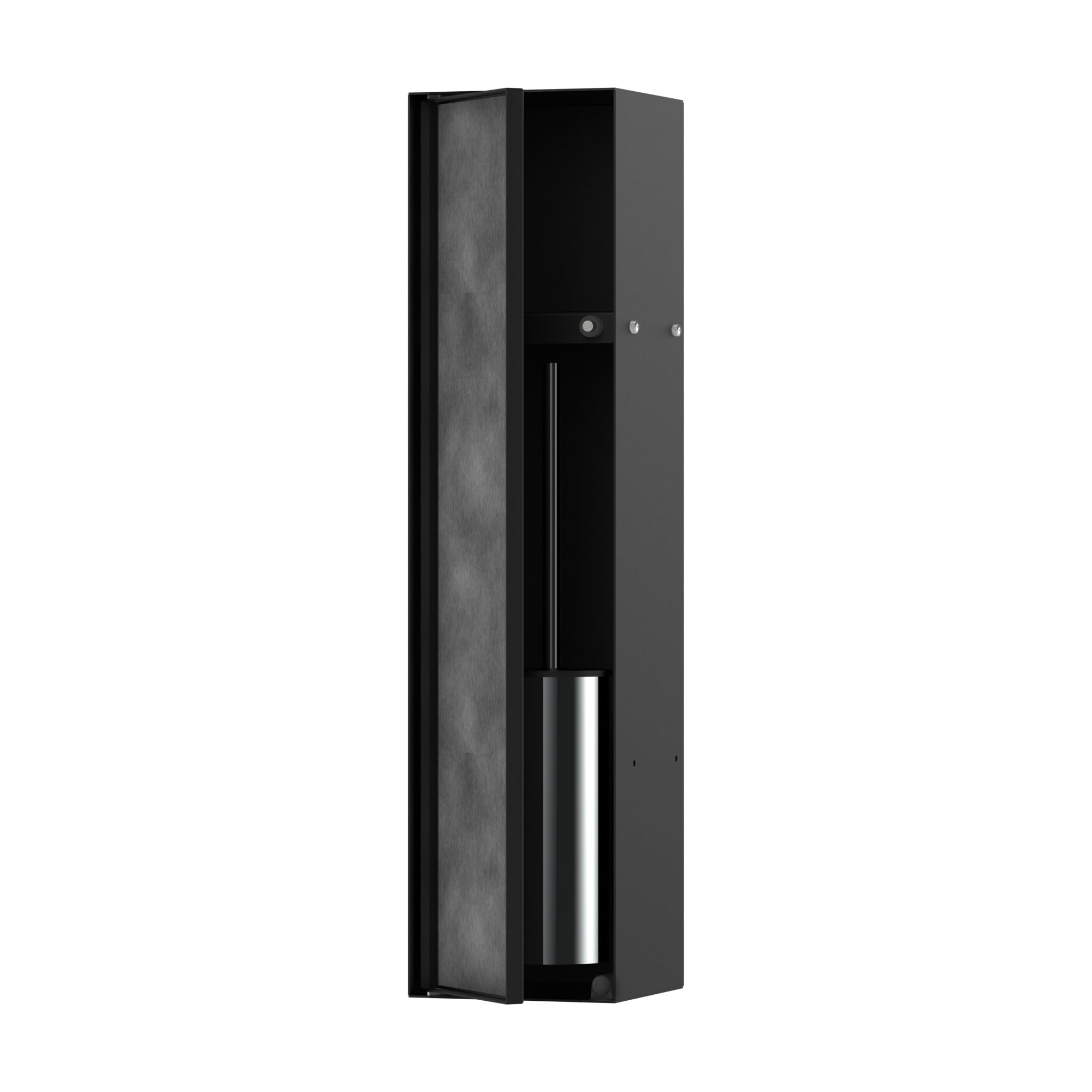 hansgrohe XtraStoris Rock Recessed Toilet Brush Holder with Shelf
