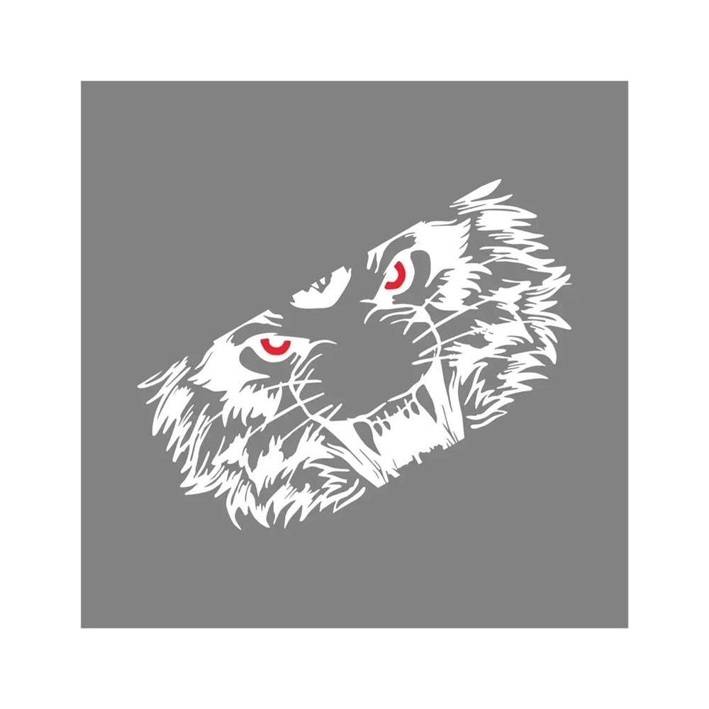 Dabhuoc White Red Pickup Tailgate Stickers Tiger Graphics Car Decals(White Red)