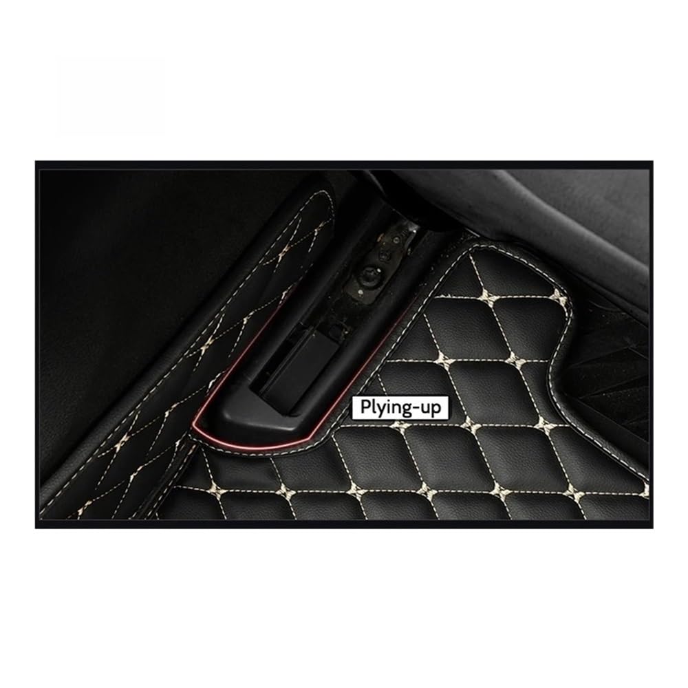 Generico Set tappetini Tappetini per Auto Personalizzati per Tappeti per Palisade Foot Coche Accessorie Accesorios Vehiculos Tappeto tappetti(Red)