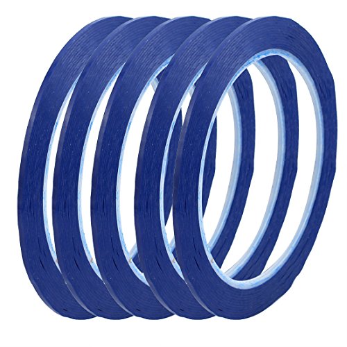 Aexit 5pcs 2mm Labels & Labeling Equipment x 66M Safety Caution Reflective Warning Sticker Adhesive Industrial Labeling Tape Tape Blue