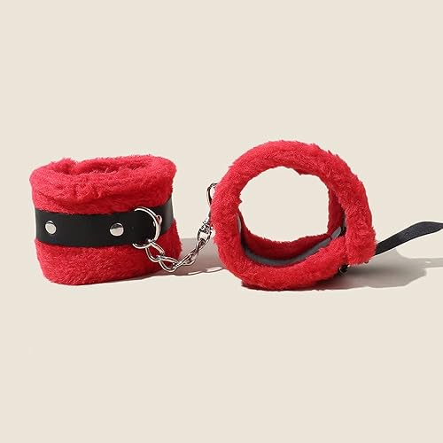 Miniatura 5 de Pulsera de piel sintética negra esponjosa para muñeca, esposas para San Valentín, pulseras con correa desmontable para mujeres, hombres, parejas,