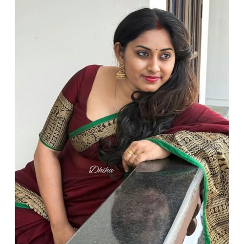 Image of Narayanpet Pure Cotton Saree for Women | Preethika Big Border Saree with Running Blouse | Tassels | Handloom Weave