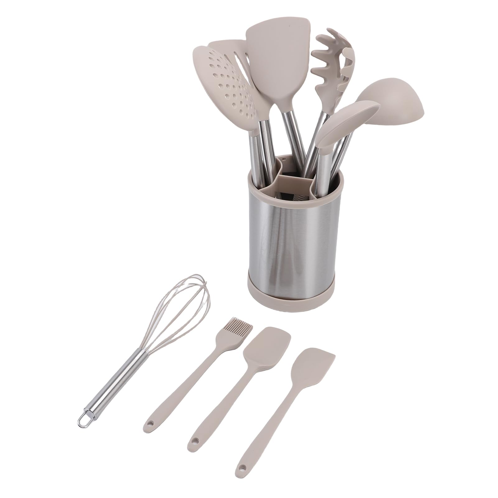 Tbest Ensemble D'ustensiles de Cuisine, Silicone de Haute qualité avec SUS