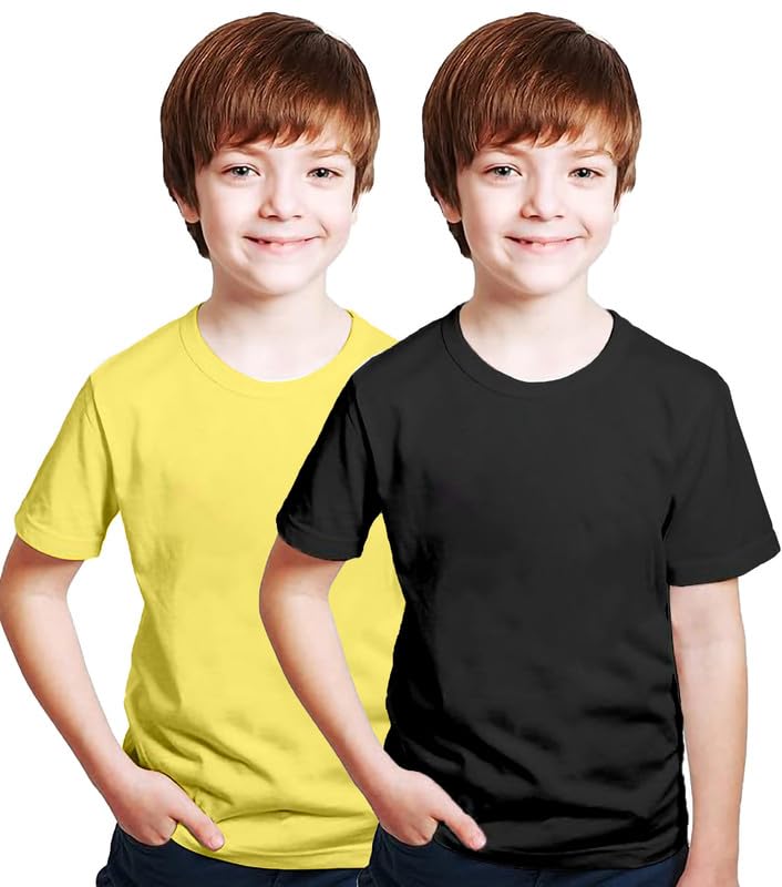 Image of XENOVAURBAN Kids Unisex Combo Round Neck Cotton T-Shirt - P