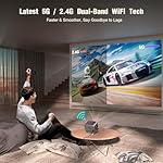 [Netflix Officially & AI Auto Focus] VOPLLS 4K Projector with WiFi and Bluetooth, 3D DoIby Audio & Auto Keystone Video Projector, 600 ANSI Outdoor Movie Projector, 50% Zoom, MAX 300''Display(Grey) - Image 4