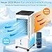 Klimagerät ohne Abluftschlauch, 10L 60W Klimaanlage Mobil mit 12H Timer, 40dB, 120°Oszillation, Abnehmbare Wassertank, Fernbedienung, Leise Portable Air Conditioner Cooler für Wohnung Zimmer Räume