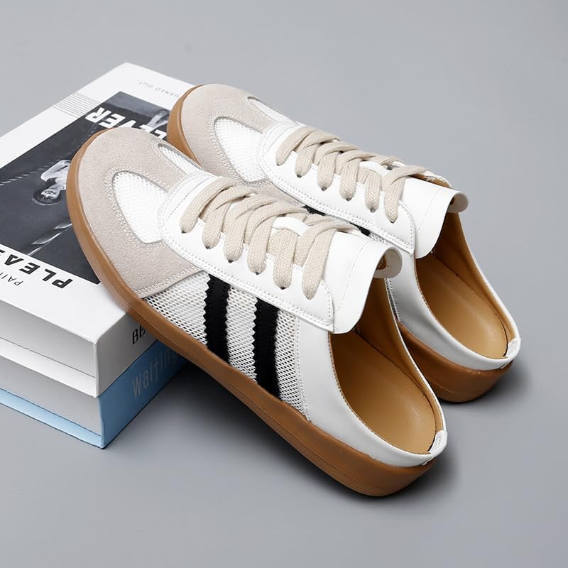 Fashion Sneakers for Women 2025,Mesh Mules Open Back Mesh Sneakers Slip On Backless Casual Slides Breathable Comfortable Sports Round Toe Lace Up Walking Shoes for Daily Wear - Image 3