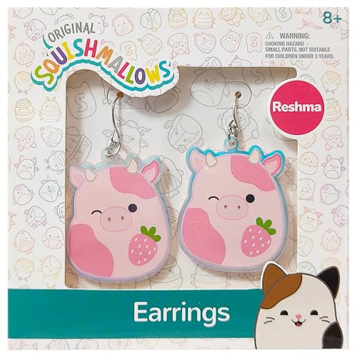 LUV HER Squishmallows Earrings Gift Sets - Hypoallergenic Nickel-Free - Ideal Gifts for Girls' Parties, Costumes Ages 8+