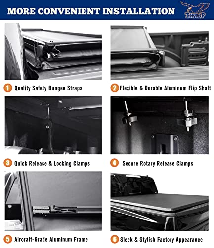 Image of TIPTOP Soft Tri-Fold Tonneau Cover Truck Bed for 2022 2023 2024 2025 2026 Maverick 4.5ft Bed (54.4 inch) | TPX3 |.