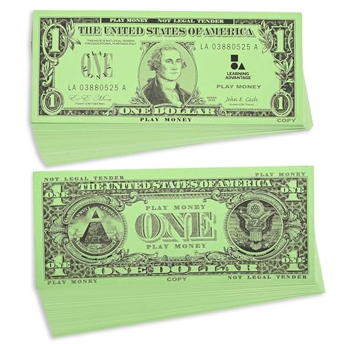 LEARNING ADVANTAGE One Dollar Play Bills | Set of 100