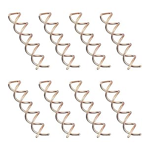 Spiral Hair Pin Spin Pin Spiral Hair Clip Spin Clip Bun Stick Pick for DIY Style 20 Pack (Rose Gold)