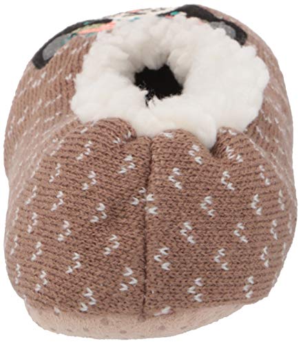 K. Bell Women's Cozy Animal Novelty Slippers, Flower Puppy (Taupe Heather), M/L3
