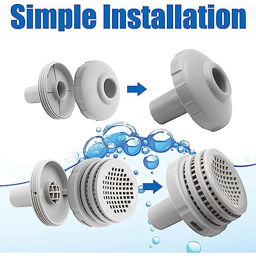 Miniatura 6 de Kit De Coladores Pequeños Para Piscinas, Conexión De Manguera De Boquilla De Piscina Con 4 Tapones De Pared Para Piscina, Tapón De Tapón De Agujero Compatible Con Intex Y Bestway