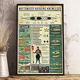 Biopracess Cartel de metal con texto en inglés 'The Hunting Dad' en aguas bravas, kayak, 20,3 x 30,5 cm