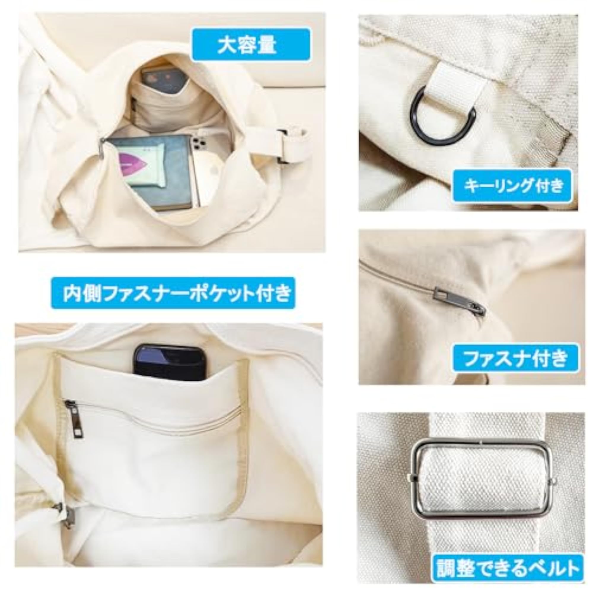 Canvas Handbag, Large Capacity Night Travel Canvas Bag