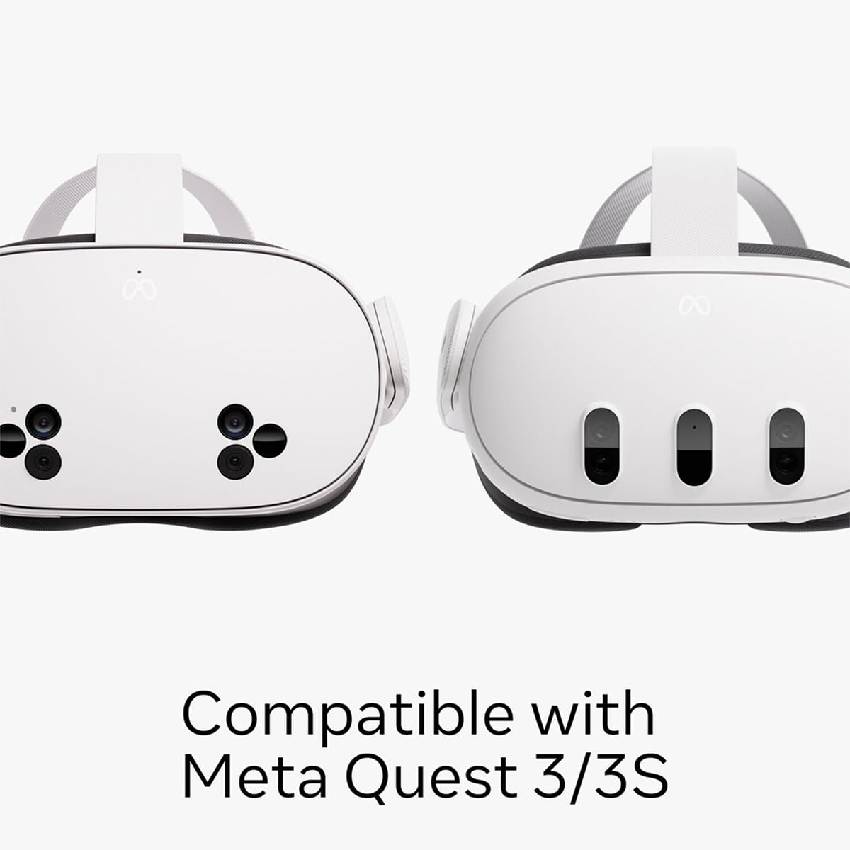 Meta Quest 3/3S futerał do przenoszenia - kompatybilny z Quest 3/3S, kontrolerem Touch Plus, kablem do ładowania, zasilaczem, paskiem zestawu słuchawkowego, pętlami aktywności, szara