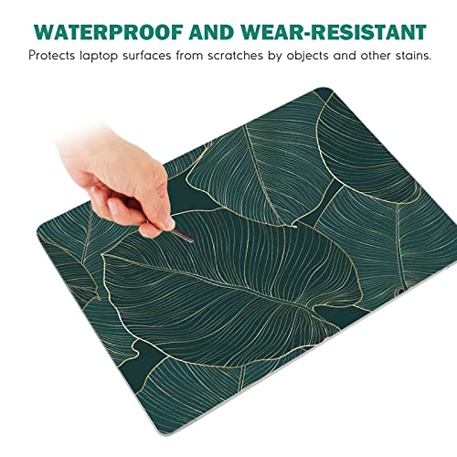 Image of DINKY Laptop Skin Sticker Decal, 12 inch 13 inch 13.3 inch 14 inch 15 inch 15.4 inch 15.6 inch Laptop Universal Reusable Vinyl Skin Stickers Cover Art Decal Notebook PC Personalized Protector-Green Leaf