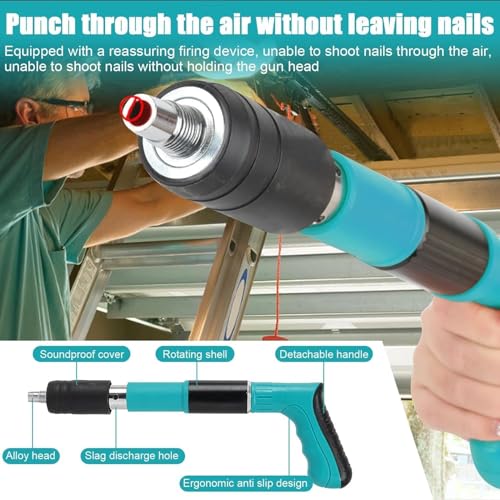 Image of Manual Steel Nail Gun Tool|| Nail Wall Household Woodworking Accessories| Portable Mini Nail Shooting Machine| Nail Shooting Machine||Concrete Nail Gun (NAILGUN)(10 Nails)