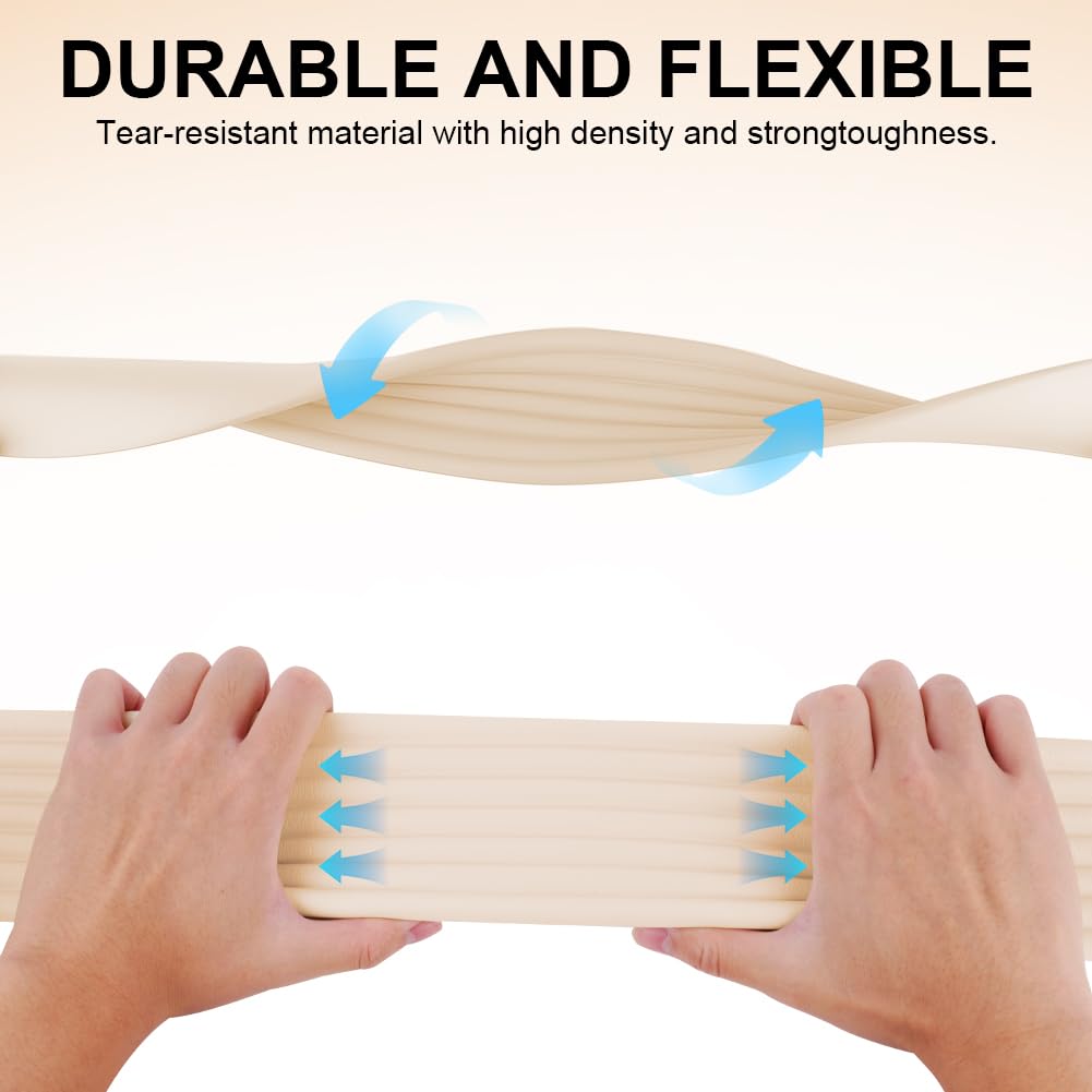 Bandes de Sécurité en Mousse, 2m x 8cm Bande de Protection De Bord De sécurité d-e Type W, Bandes d-e Mousse Autocollantes pour Enfants, pour Tableau, Chaise, Meubles, Escalier(Blanc Ivoire)