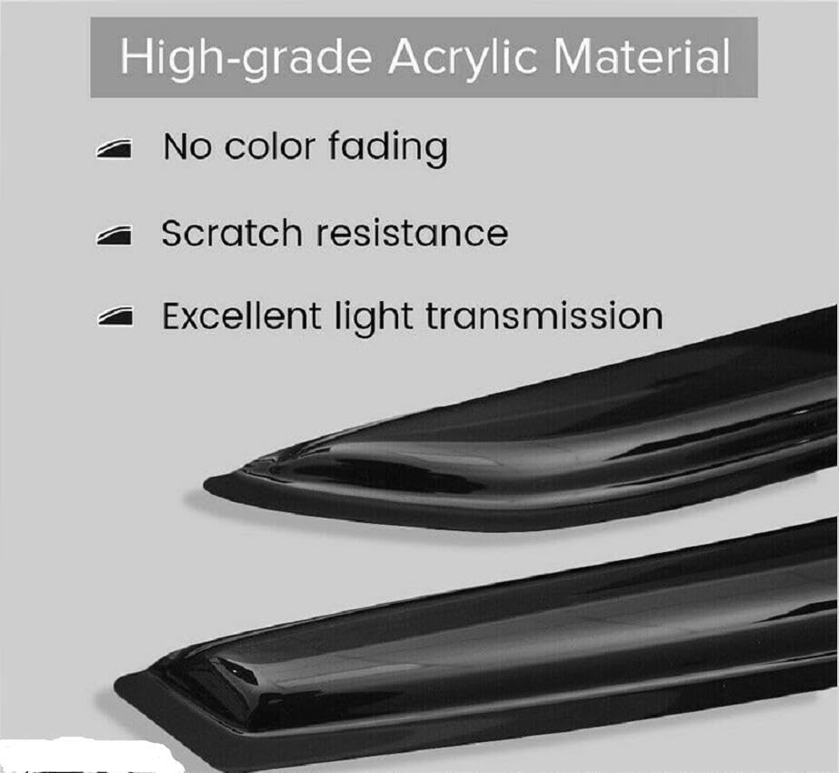 Smoke Black Window Visor Rain Guards For Mitsubishi Outlander Sport/ASX 2011-2023 - 4 Piece Set