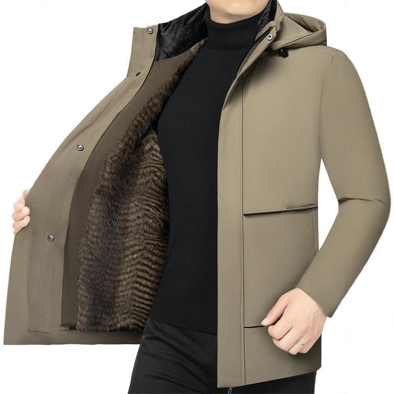 Chaqueta acolchada de invierno para hombre ajustable con forro extraíble impermeable 2