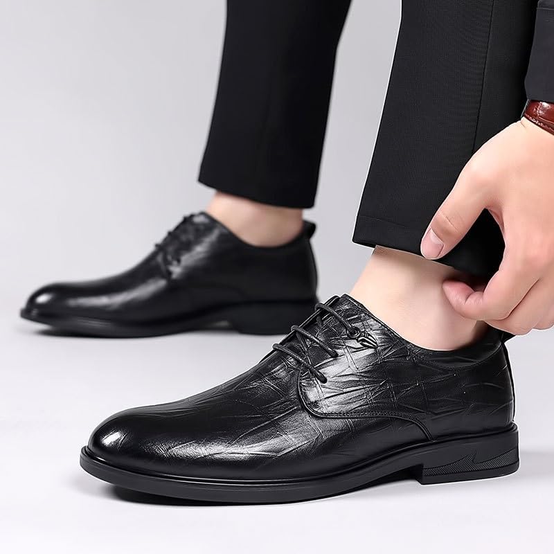 Men's Dress Shoes Casual Business Leather Oxfords Shoes Non Slip Casual Work Office Comfortable Derby Shoe for Men2