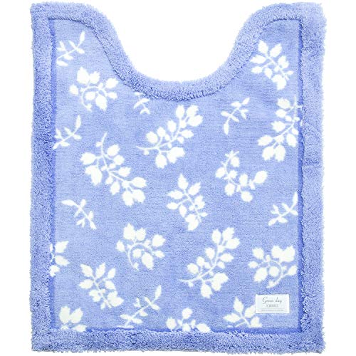 オカ(OKA) トイレマット ブルー 約75cm×63cm グリーンデイ リーフ