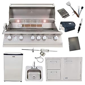 Lion 40-Inch Natural Gas Grill L90000 with Refrigerator and Door and Drawer Combo and Drop-In Sink with and 5 in 1 BBQ Tool Set Best of Backyard Package Deal Lion 40 Inch Natural Gas Grill L90000 with Refrigerator and Door and Drawer Combo and Drop In Sink with and 5 in 1 BBQ Tool Set Best of Backyard Package Deal