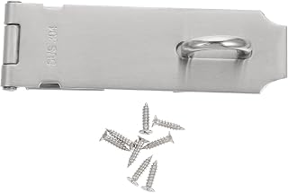OSALADI Doorlock 1 Set Door Locks Hasp Latch Stainless Steel Clasp Hasp Safety Gate Lock Hasp with Screws Pad Lock