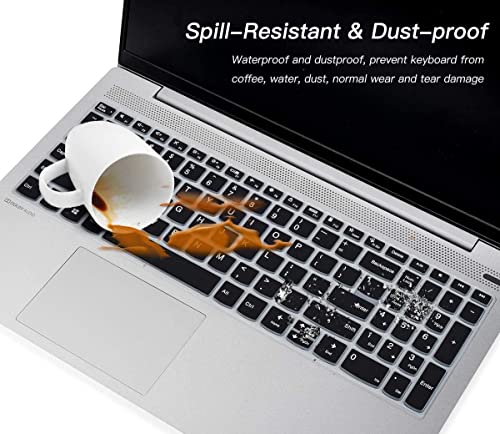 Image of RAYA Silicone Keyboard Cover for Lenovo Ideapad Slim3 /Slim5 [ 82XM0113IN / 83ER00MCIN / 83DC00ACIN ] and LOQ 12th Gen [ 83LK009VIN / 83LK0032IN ] 15.6inch Laptop (Black)