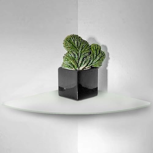 Miniatura 2 de Estante flotante de esquina para almacenamiento de pared, estante de almacenamiento de 2 niveles para el baño, dormitorio, sala de estar