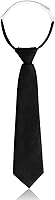 Ymapinc Skinny Black Pre-Tied Adjustable Necktie for Boys Girls Men Women - School Uniform Cosplay Graduation Tie