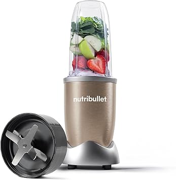 nutribullet Blender 900 Series - 4 Piece Set - Powerful 24,000 RPM Personal Blender & Smoothie Maker - 900W - Includes 700ml Cup & Flip Top To-Go Lid, Crush Ice, Frozen Fruit & Nuts - Champagne : Amazon.co.uk: Home & Kitchen