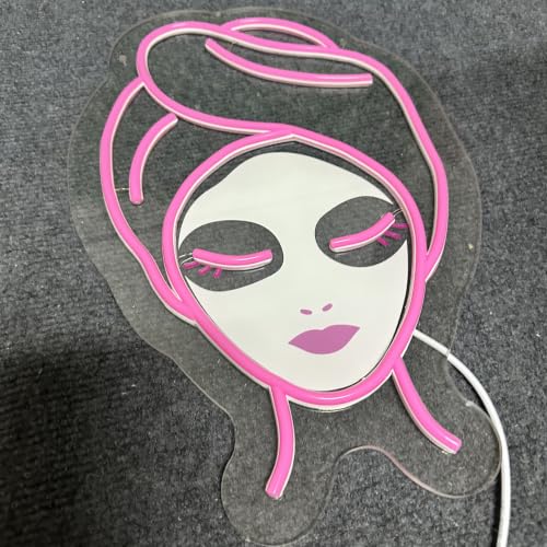 Image of Facial Spa Neon Sign for Wall Decor Pink Letters Neon Lights Beauty Salon Sign for Business Skin Care Salon Beauty Shop Decorations