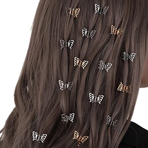 Frdtluthw 45Pcs Mini Hair Claw Clips Small Metal Butterfly Hair Clips For Women Girls(Gold, Silver, Dark Colors) #TOP1