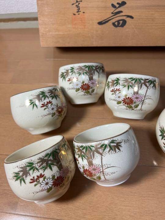 茶器セット 薩摩焼 急須1 湯呑5 箱付き 薩摩焼 急須 蓋付き湯呑5客