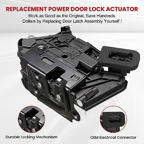 SYERAL Door Lock Actuator 5K1837016E Front Right Passenger Side Door Latch Compatible with Volkswagen Atlas Cross Sport Beetle e-Golf Golf GTI Jetta Passat Tiguan - Thumbnail 2