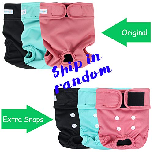 Paw Legend Reusable Female Dog Diapers(3 Pack,X-Small)