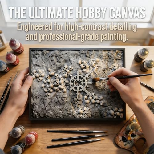 Image of 2 Pcs Dry Brush Palette, Texture Palette for Miniature Painting & Model Kits, Texture Pallete Tool(Alternative to Wet Palette) (7.87 inchx5.9 inch)